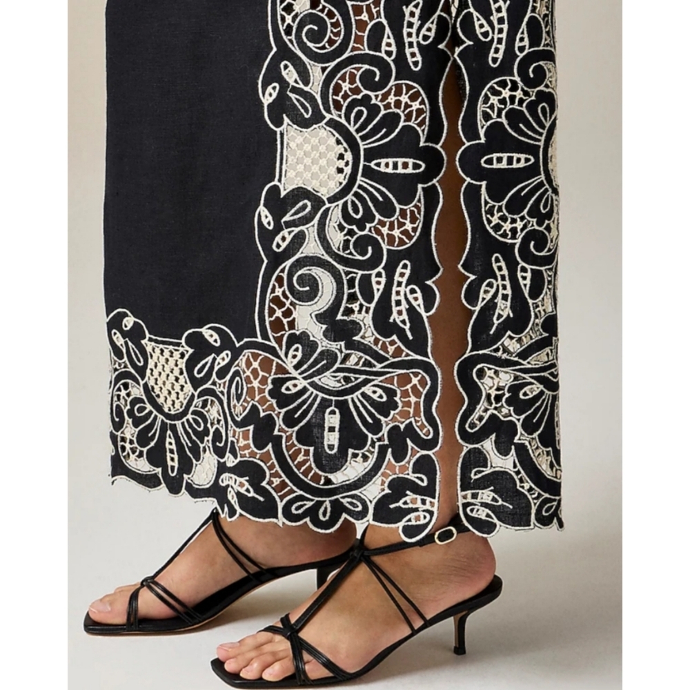 J.Crew Linen Cutwork Tunic Dress - Picture 3 of 12